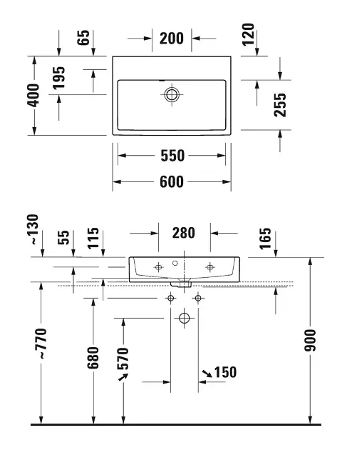 Duravit - Vero Air - Mosdó - 2368600028 – 2. kép