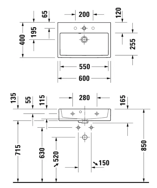 Duravit - Vero Air - Mosdó - 2368600060 – 2. kép