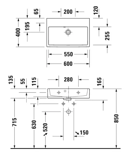 Duravit - Vero Air - Mosdó - 23686000601 – 2. kép