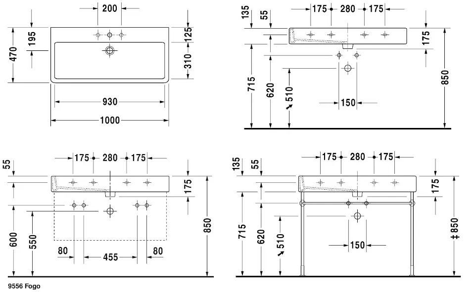 Duravit - Vero - Mosdó - 04541000001 – 2. kép