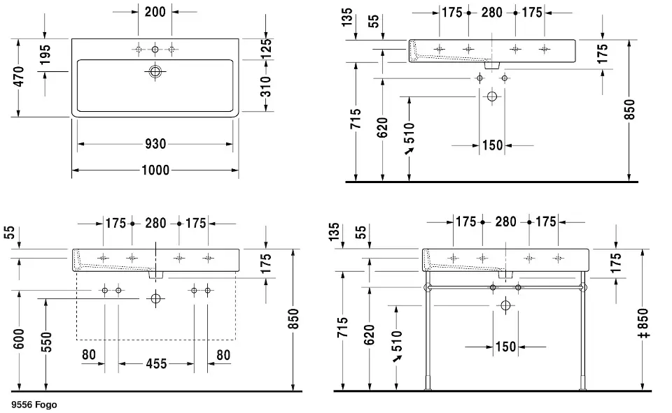 Duravit - Vero - Mosdó - 0454100027 – 2. kép
