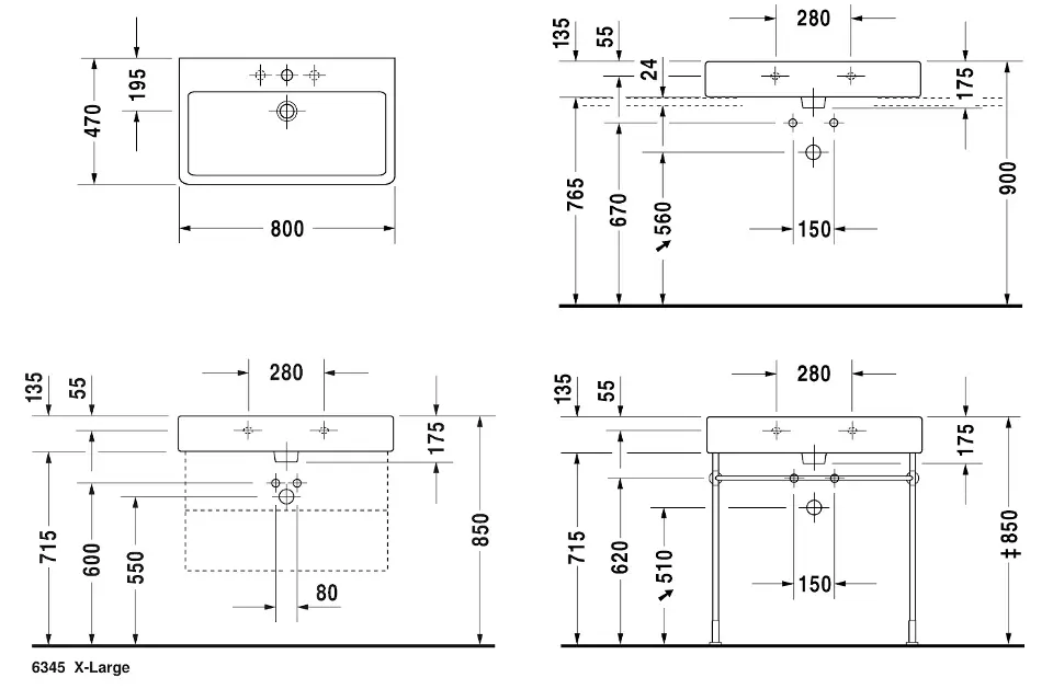 Duravit - Vero - Mosdó - 04548000271 – 2. kép