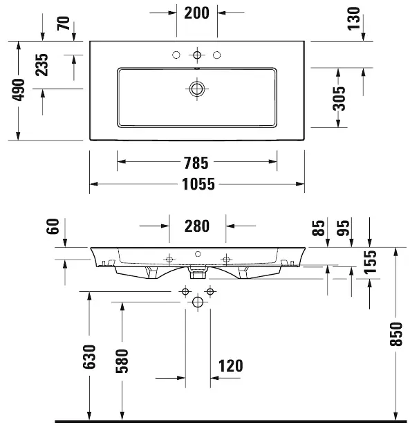 Duravit - White Tulip - Mosdó - 2363100000 – 2. kép