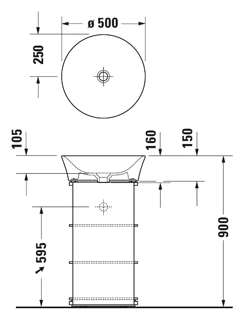 Duravit - White Tulip - Mosdó - 23655000701 – 2. kép