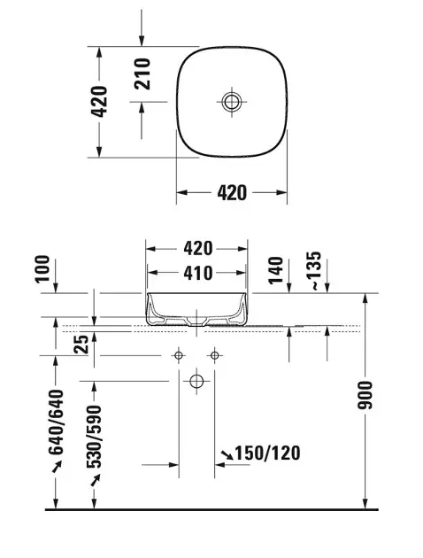 Duravit - Zencha - Mosdó - 23734232791 – 2. kép