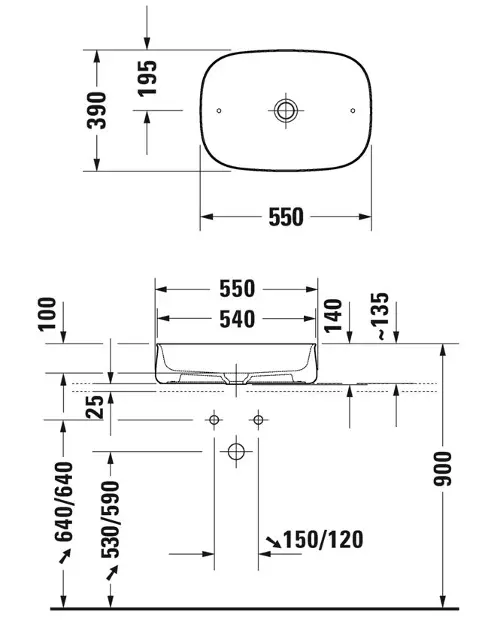 Duravit - Zencha - Mosdó - 23735500791 – 2. kép