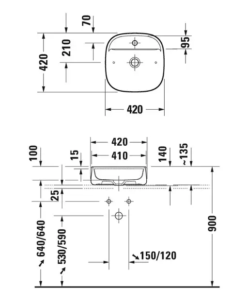 Duravit - Zencha - Mosdó - 2374420071 – 2. kép