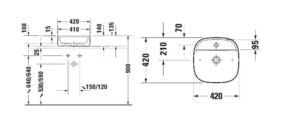 Duravit - Zencha - Mosdó - 2374423271 – 2. kép