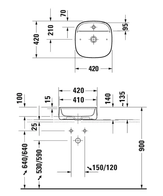 Duravit - Zencha - Mosdó - 23744267711 – 2. kép