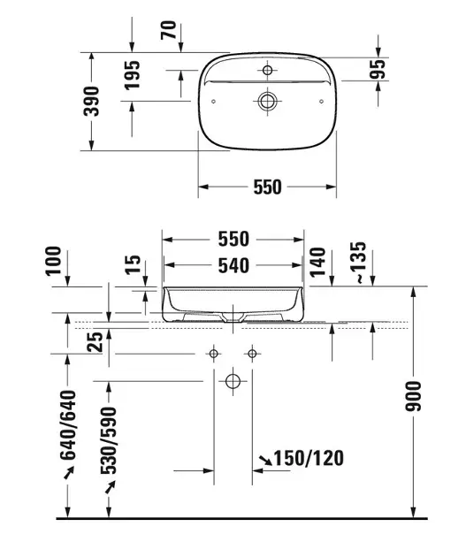 Duravit - Zencha - Mosdó - 2374550071 – 2. kép