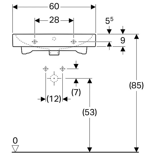 Geberit - iCon - Mosdó - 124060000 – 2. kép