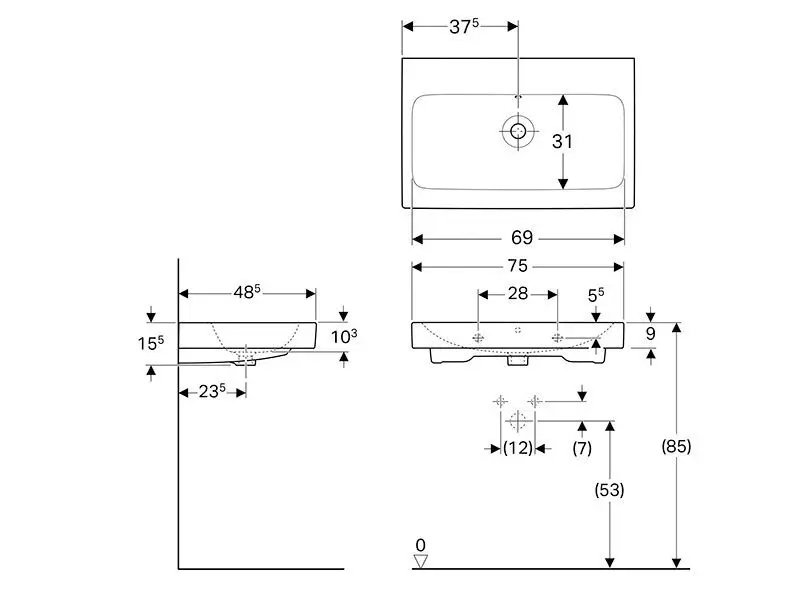 Geberit - iCon - Mosdó - 124078600 – 2. kép