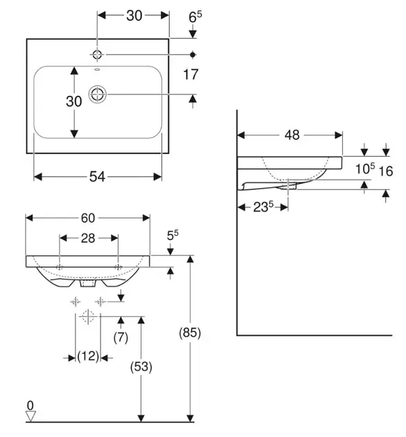Geberit - iCon - Mosdó - 501.834.00.2 – 2. kép