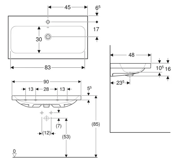 Geberit - iCon - Mosdó - 501.836.00.1 – 2. kép