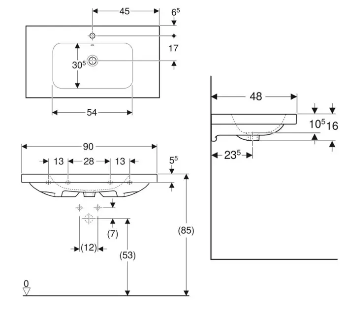Geberit - iCon - Mosdó - 501.840.00.2 – 2. kép