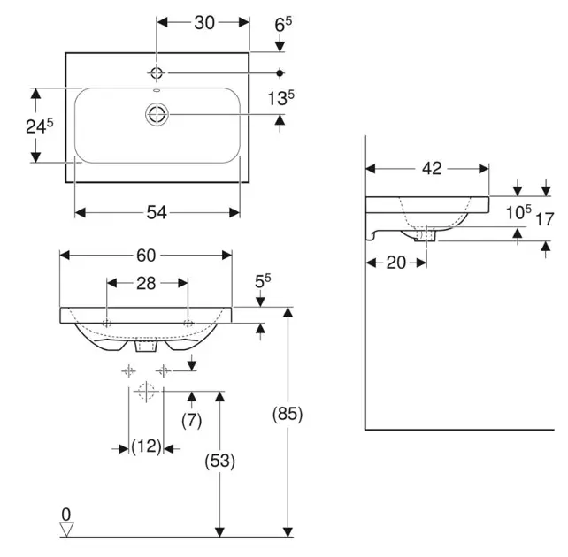 Geberit - iCon - Mosdó - 501.841.00.1 – 2. kép
