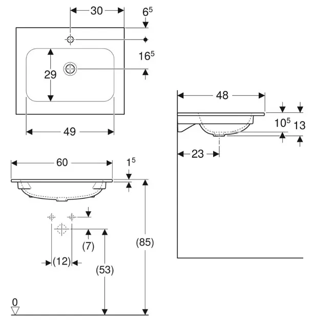Geberit - iCon - Mosdó - 501.843.00.2 – 2. kép