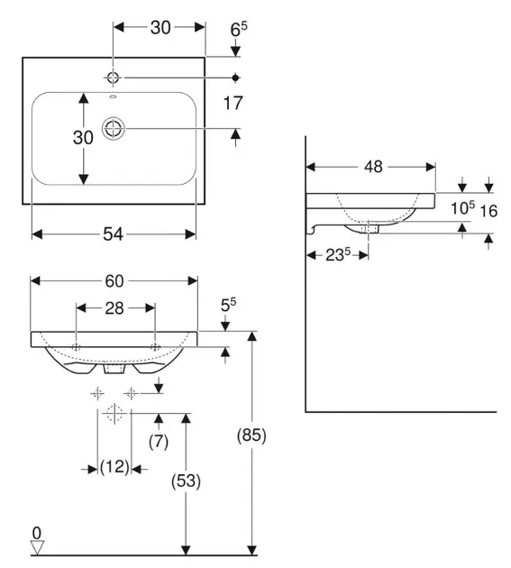 Geberit - iCon - Mosdó - 501.847.00.2 – 2. kép