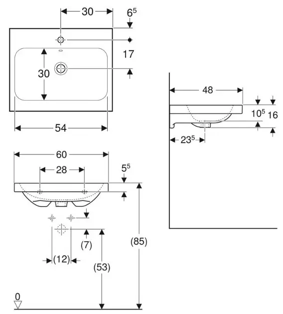 Geberit - iCon - Mosdó - 501.847.JT.1 – 2. kép