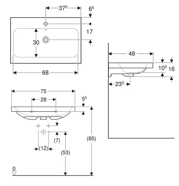 Geberit - iCon - Mosdó - 501.848.00.2 – 2. kép