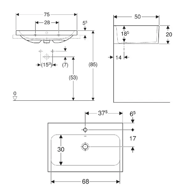 Geberit - iCon - Mosdó - 501.848.JT.1 – 2. kép