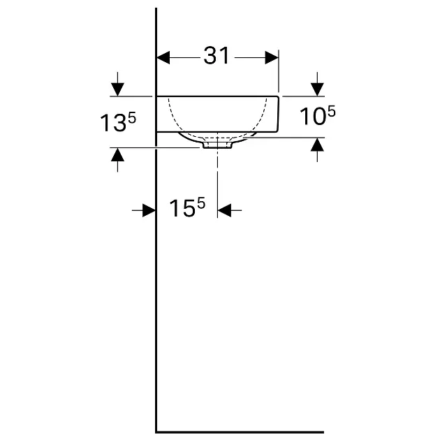 Geberit - iCon xs - Mosdó - 124053000 – 3. kép