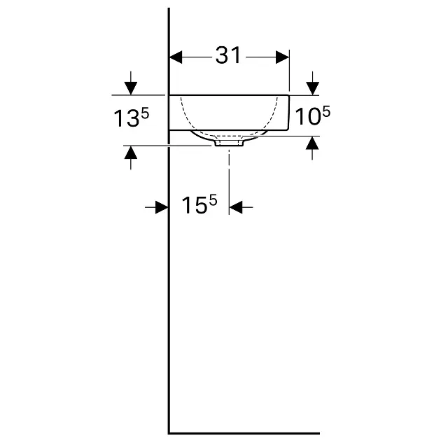 Geberit - iCon xs - Mosdó - 124153600 – 3. kép