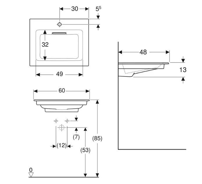 Geberit - ONE - Mosdó - 505.002.00.1 – 2. kép