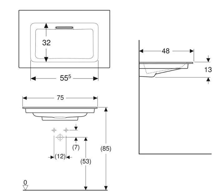 Geberit - ONE - Mosdó - 505.003.00.1 – 2. kép