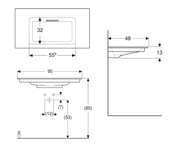 Geberit - ONE - Mosdó - 505.005.00.1 – 2. kép
