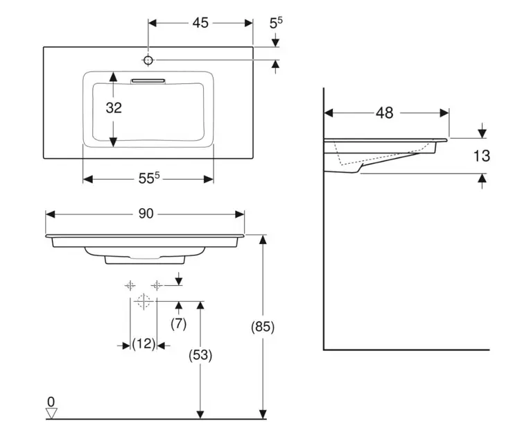Geberit - ONE - Mosdó - 505.006.00.1 – 2. kép