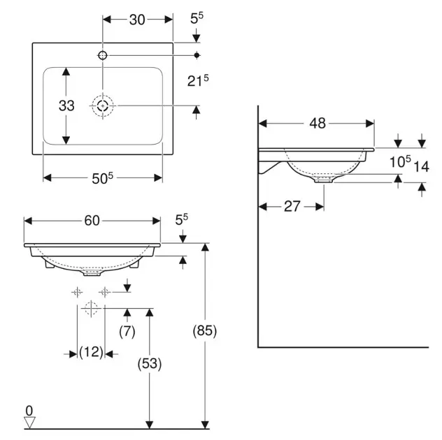 Geberit - ONE - Mosdó - 505.010.01.1 – 2. kép