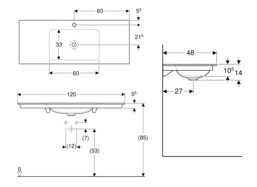 Geberit - ONE - Mosdó - 505.010.01.5 – 2. kép