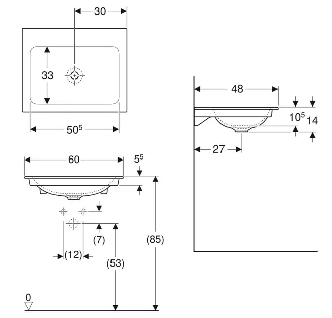 Geberit - ONE - Mosdó - 505.011.01.1 – 2. kép