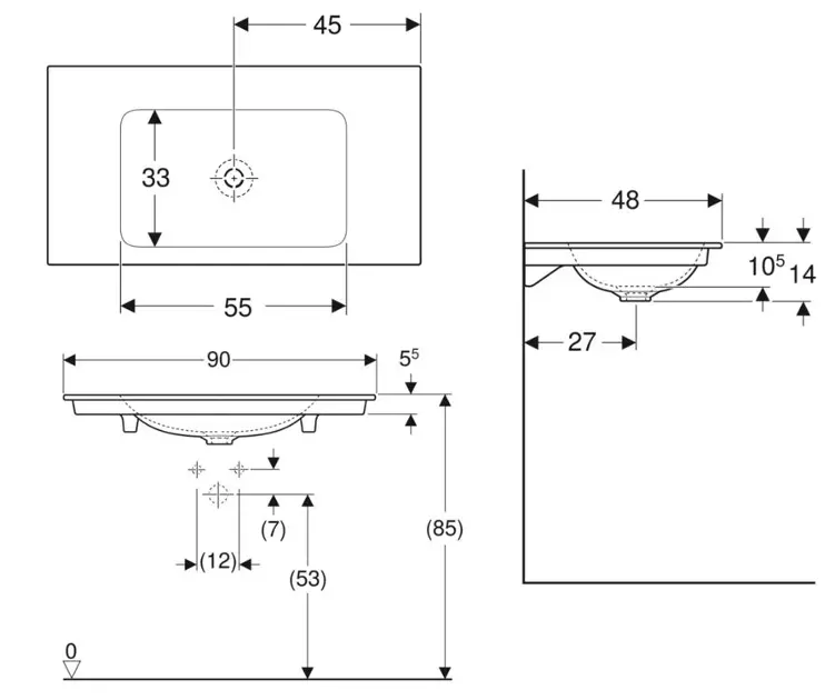 Geberit - ONE - Mosdó - 505.011.01.3 – 2. kép