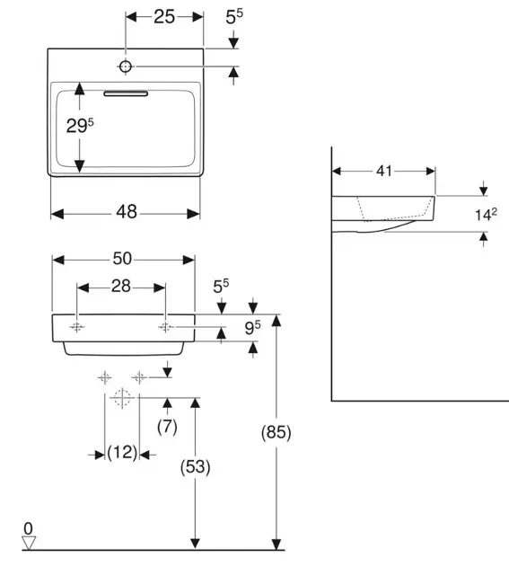 Geberit - ONE - Mosdó - 505.019.00.1 – 2. kép
