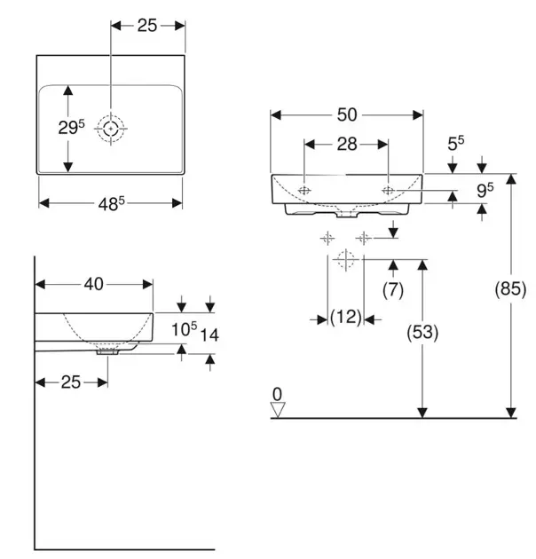 Geberit - ONE - Mosdó - 505.021.01.6 – 2. kép