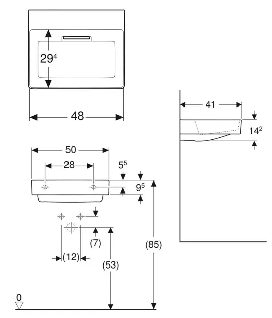 Geberit - ONE - Mosdó - 505.023.00.1 – 2. kép