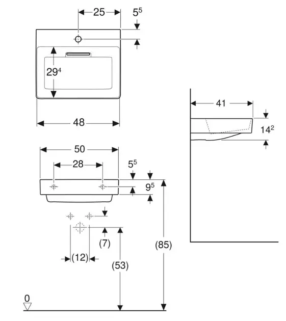 Geberit - ONE - Mosdó - 505.024.00.1 – 2. kép