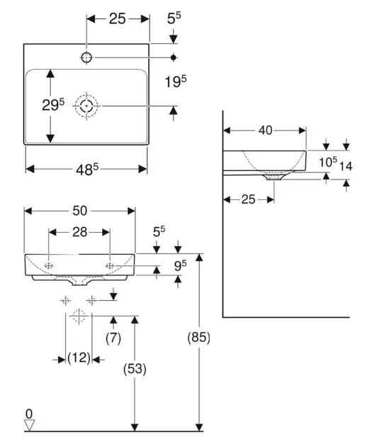 Geberit - ONE - Mosdó - 505.030.01.6 – 2. kép