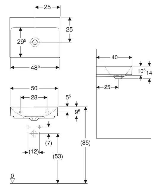 Geberit - ONE - Mosdó - 505.031.01.6 – 2. kép