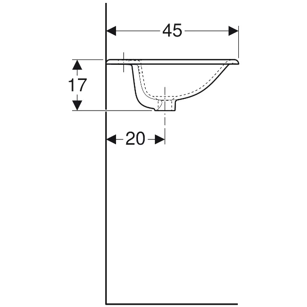 Geberit - Selnova Square - Mosdó - 500.306.01.1 – 3. kép