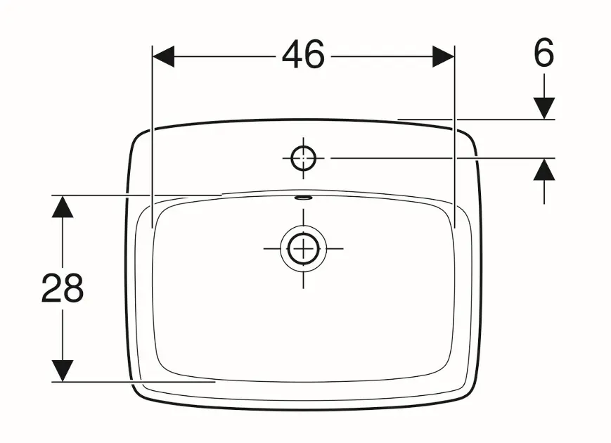 Geberit - Selnova Square - Mosdó - 500.306.01.1 – 4. kép