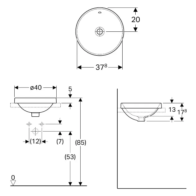 Geberit - VariForm - Mosdó - 500.700.01.2 – 2. kép