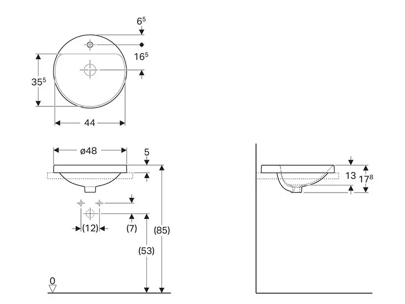 Geberit - VariForm - Mosdó - 500.704.01.2 – 2. kép