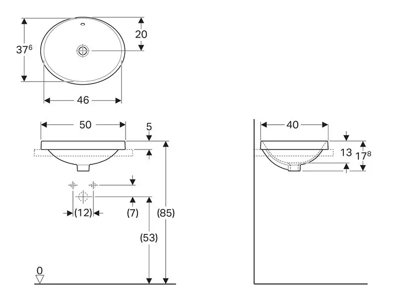 Geberit - VariForm - Mosdó - 500.708.01.2 – 2. kép