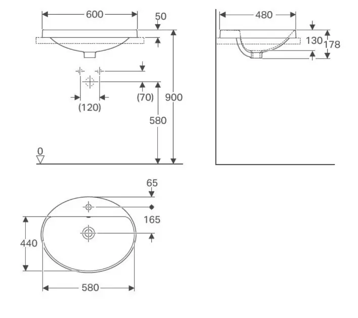 Geberit - VariForm - Mosdó - 500.724.01.2 – 2. kép
