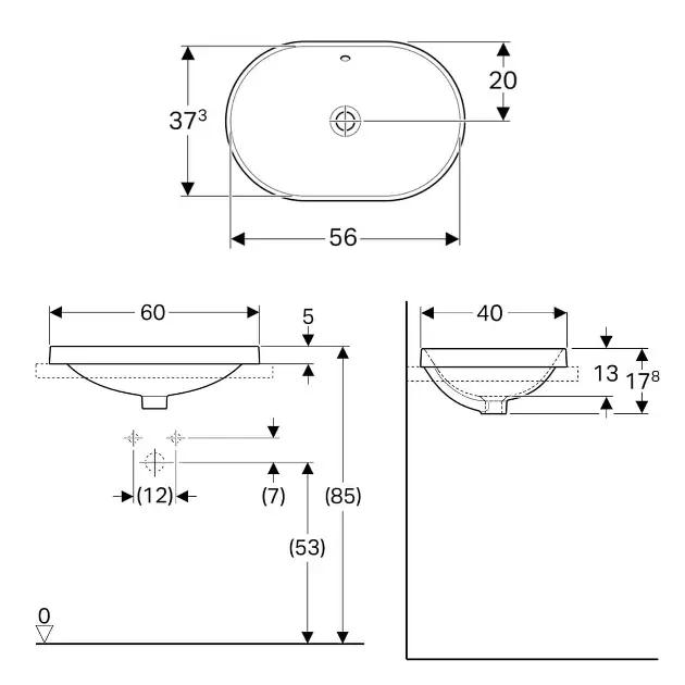 Geberit - VariForm - Mosdó - 500.728.01.2 – 2. kép