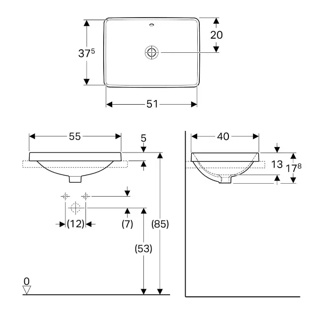 Geberit - VariForm - Mosdó - 500.736.01.2 – 2. kép