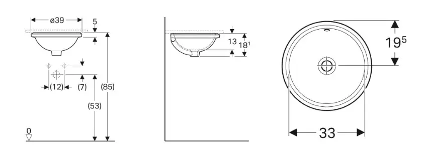 Geberit - VariForm - Mosdó - 500.744.01.2 – 2. kép